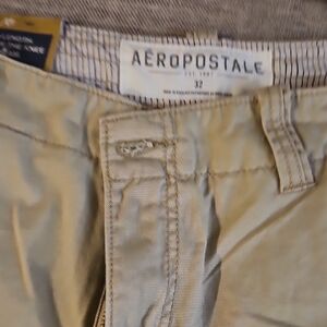 Aeropostale Tan Chinos with Striped Waistband